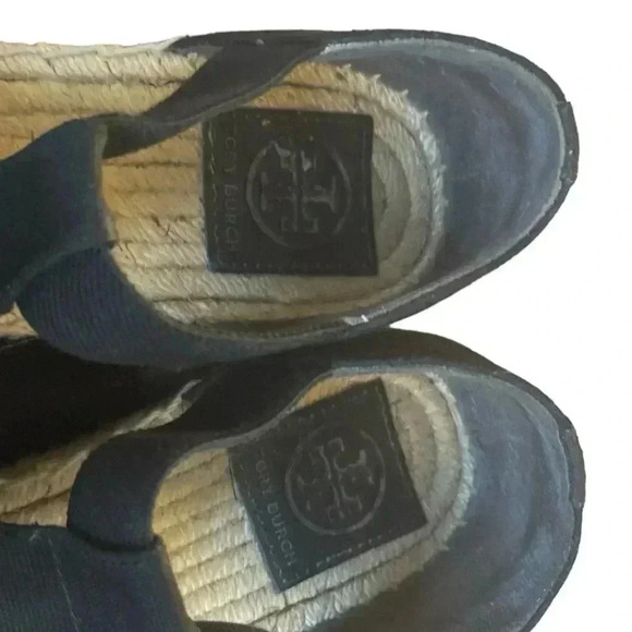 Tory Burch Women's Black Catalina Espadrille Wedge Sandal size 9M - Picture 10 of 15